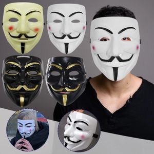Hackare masker White V för Vendetta Halloween ansiktsmask kostym cosplay party halloween dekoration skräckhus