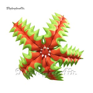 Dostosowany Wiszący Sztuczny Nadmuchiwany Balon Kwiatowy 2m / 3m Multicolor Powietrza Blow Up Starfish Kwiat z LED Light for Event