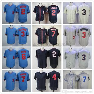 Vintage College Baseball Wears Jersey 4 Paul Molitor 7 Joe Mauer 6 Tony Oliva 3 Harmon Killebrew 2 Brian Dozier 1969 Men Men Kobiet Młodzież rozmiar S-XXXL