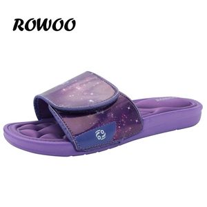 Mens Purple Memory Foam Beach Pool Sandaler Fashion Slip On Message New Style Flip Flops Slides Footwear Dropshipping Wholesale 210402