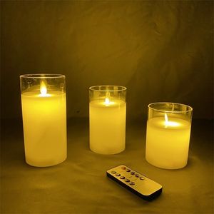 LED-Kerzenfernbedienung für Zuhause, LED-Leuchten, elektronische Kerze, LED-Glaskerzen-Set mit Steuerung, Timer für Weihnachten, Heimdekoration, Hochzeit, 220524