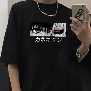 Japońskie anime Kaneki Ken Y2K Tokyo Ghoul T Shirt Men Kawaii Manga Graphic Tees Fashion Tshirt Summer s Tops Thirt Mężczyzna
