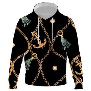 Męskie bluzy bluzy 2022 HARAJUKU luksusowy żelazny łańcuch 3d jesień mężczyźni bluza bluza obręczna zima przystojna z kapturem Hip Hop clot