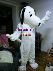Белая собака талисман мультфильм животное рождественские рождественские размеры для взрослых хэллоуин мультфильм талисман костюм партии юбка