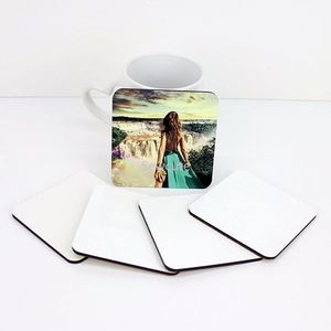 Sublimacja puste podstawki DIY Dostosowane MDF Square Circle Hardboast Coaster Coaster Cup Pad Slip Sxmy30