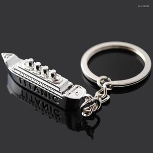 Klapety Jack Rose Titanic Cruise Ship Model Blapain Charm Mini Steamship Biegla Miłośnicy Kobiety Mężczyźni Keyring Holder Prezenty EMEL22