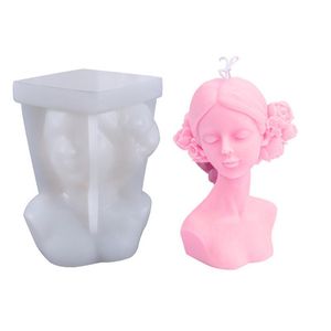 Craft Tools Candle Making Mold 3D Silicone Mold 1 Piece Lady Shape Casting Diy Cake Soap Supplies for Christ