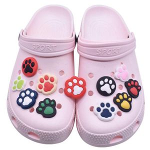 PVC Animal Footprints Shoe Decoration Charm Buckle Accessories Croc Charms CLOG Button Pins Soft Rubber