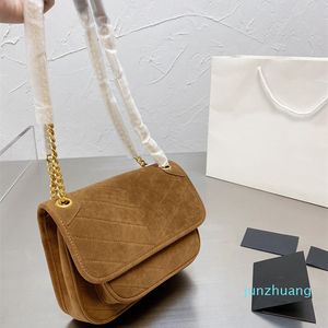 Projektant - torby dla kobiet moda klasyczna matowa skórzana torba łańcuchowa Niki dwukolorowe krzyże hurtowe torba na ramię