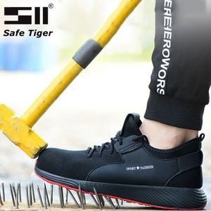 Mens säkerhetsskor Arbeta sneakers andningsbara punkteringssäkra oförstörbara män säkerhetsskor med ståltå Y200915