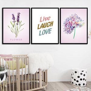 LIVE LAUGH LOVE FLOWER 3er-KIT Leinwandgemälde, moderne Heimdekoration, Wohnzimmer, Schlafzimmer, Wanddekoration, Bild