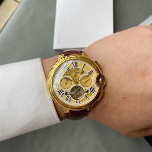 2022 New Fashion Men's Watch 43 -мм золотой большой циферблат Автоматические механические водонепроницаемые бизнес -часы 007 Sapphire Mirror Classical