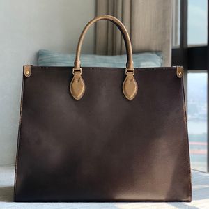 Designer Tote Bag Luxury Shopping Påsar 10a Mirror Quality äkta läder axelväska 41 cm med låda L006