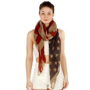 Wholesale usa scarves resale online - Scarves Vintage American Flag Infinity Scarf th Of July USA Flags Big Size Soft Hijab Pashmina Shawls Girls Accessories A0499