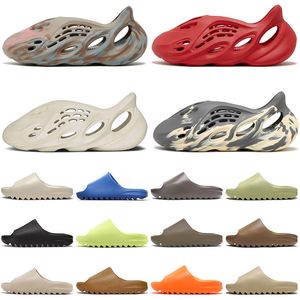 Wholesale womens grey sandals resale online - With Box Foam Runner Designer Slides Luxury Sandal For Mens Womens MX Cream Clay Sand Grey Vermilion Onyx Soot Black Resin Brown Platform Trainers Sneakers Size