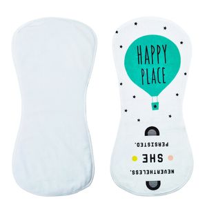 Sublimation Baby Burp Stoff Lätzchen Haus Superweicher Samt Rohlinge Wärmeübertragung Baby Spucke Speichelhandtücher