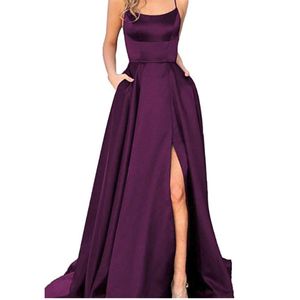 Vestidos de Novia Invention Gowns Mermaid Bridesmaid Dress Bride with Pockets Backless Stain Long BridesmaidフォーマルドレスVestido Largos Elegantes