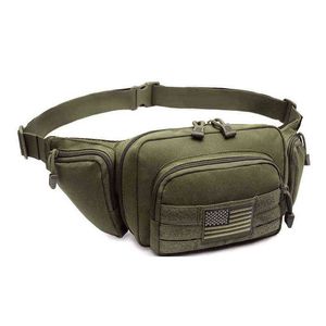 Fanny Packs Outdoor Sports Multifunktionell förvaring Mountaineering Riding Portable Bag Field Militär fläkt Taktisk midjeväska 220627