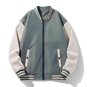 Wiosenna męska kurtka zamek błyskawiczna Harajuku Nowy mężczyzna Casual Streetwear Hip Hop Loose Baseball Płaszcze Mężczyźni Ubranie Chaquetas Hombre L220706