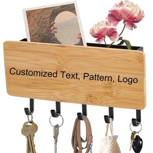 Contenuto creativo Portachiavi personalizzato personalizzato Appeso per riporre oggetti Elegante scatola portaoggetti in legno non pieghevole Porte Pareti Indietro 220707