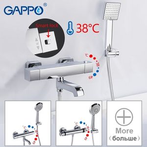 GAPPO Bathtub Faucets thermostatic shower faucet bathroom bathtub taps waterfall head set bath mixer Y200321