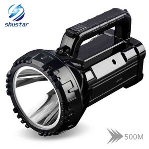 Rechargeable Bright Led Flashlight 20W High Powered Searchlights Built-in 2800Mah Lithium Battery Two Operation Modes J220713