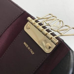 High Quality Genuine Leather Keychain Women Key Holder Organizer Pouch Cow Split Wallet Housekeeper Key Case Mini Card Bag 2023 AA