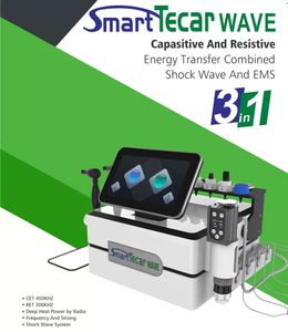 Professionale Smart TECAR WAVE Trattamento ED Gadget per la salute ShockWave 3 in 1 Macchina EMS 448KHZ RET CET sollievo dal dolore Terapia fisioterapia Apparecchiatura di bellezza