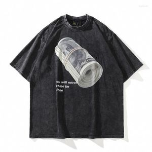 メンズTシャツ特大のレトロメンヴィンテージ女性グラフィックゴスコットンハラジュクサマールーズヒップホップY2Kストリートウェアトップス