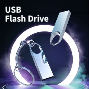 10pcs DIY Custom 2.0 USB Flash Drive 64 GB 32 GB 128 GB de caneta 128 64 32 GB Pendrive Pendrive impermeável METAL PRATA U MEMORIA DE MEMÓRIA DE DISCO DE DISCO