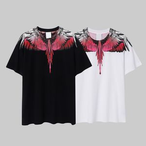 Bawełniane męskie koszulki nowa czarno-biała męska koszulka moda Casual Print Style XS-XL rozmiar letnia europejska i amerykańska koszula z rękawami LB0019