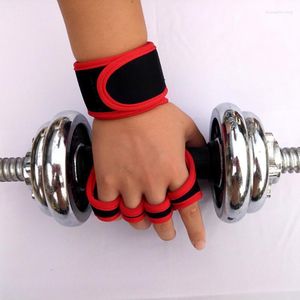 Wrist Support 1Pair Fitness Sports Weightlifting Bar Grip Barbell Gloves Unisex Cycling Training Gym Hand Palm Protector