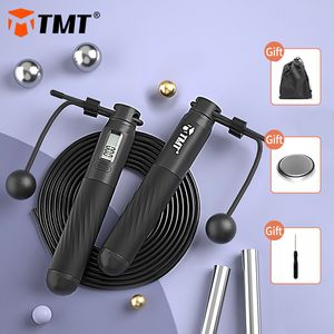 TMT Electronic Wireless Hopping Rope Speed ​​Jump Ropes CrossFit Anti-Slip Handtag för träningsboxningsträning Justerbar tråd 220517