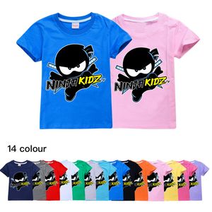 Ninja kidz b çocuk kıyafetleri pamuk kısa kollu tişörtler çocuk sweatshirt karikatür genç kızlar kızlar giyim 220620