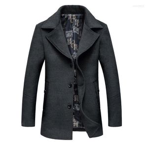 Men's Wool & Blends Wholesale- Jackets Overcoat Plus Size 6XL Spring Autumn Brand Men Manteau Homme Woolen And Coats Mens Warm Overcoat1