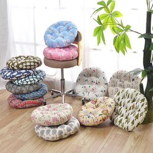 Chair Cushion Seat Pad Rough Cloth Round Cotton Linen Meditating Japanese Futon Mat Sofa Throw Pillow Y200103