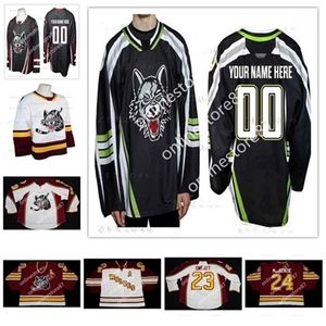 Nik1 40Men Chicago Wolves Young 23 Bill Sweatt 20 Darren Haydar 24 Derek MacKenzie Maglia da hockey cucita personalizzata Qualsiasi nome Numbe Custo