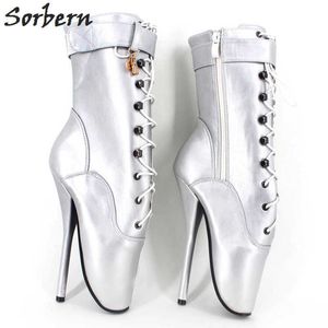 Sorbern 18CM Heels Ballett Stiefel Für Frauen BDSM Schuh Plus Größe Damen Party Stiefel Nach Maß Farbe