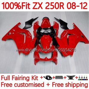 Spritzguss-OEM-Karosserie für KAWASAKI NINJA ZX250R ZX 250R ZX250 08-12 Karosserie 34Nr