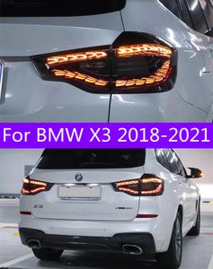 2 peças de luzes de cauda de carro PCS para BMW x3 18-21 Lâmpada traseira Lâmpada traseira LED Sinal Freio de Estacionamento Facelift Upgrade