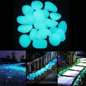 50200st Garden Glowing Pebble Shellfish Luminous Stone Walkways Path Yard Decoration Fish Tank Starfish Conch Y200917