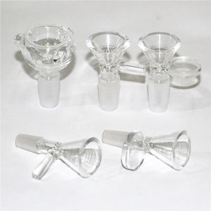 Hookahs Dry Herb slide glass bowls 10mm 14mm 18mm with flower snowflake filter Bong bowl for Bongs Ash Catcher smoking Bowls