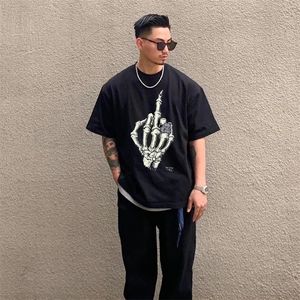 Designer Mens T-shirts Gallery Depts Gary Dept Skeleton Bone Używane nisza Wash High Street Losowa moda masowa mgła krótkie rękaw