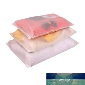 100 st resualable Clear Packaging PAGS Acid Etch Plasticbags Shirts Sock Underwear Organizer Bag Drop273w