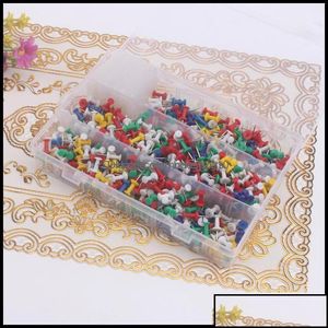 Filing Supplies Products Office School Business Industrial Industrial500 Pcs/Lot Decorative Standard Push Pins Mti Color Good For Home Usi