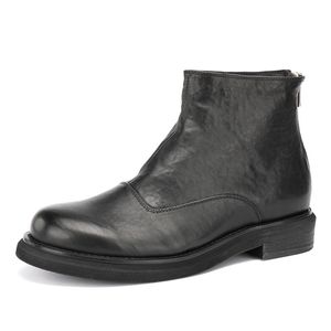 Retro Men Angle Boots осень зимние мужские сапоги для защитников назад на молнии