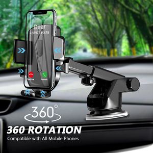 Sucker Car Phone Holder Mount Stand GPS Mobile Cell Support för iPhone 15 14 13 12 11 Pro Max X 7 8 Xiaomi Huawei Samsung