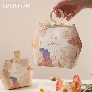 LBSISI Life Wedding Gift Bag Mother's Day Birthday Candy Chocolate Packaging Box Get Married Party Decoration Mariage 220429