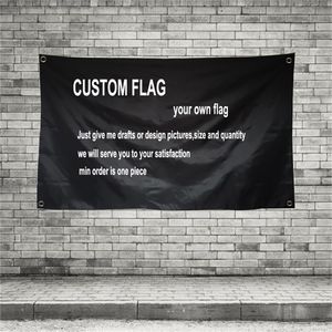 Custom Flag Banner Home Decoration Hanging flag 4 Gromments in Corners size any picture to be your own design D220704