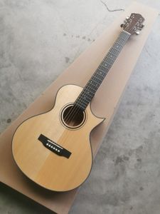 Wholesale classic rosewood for sale - Group buy D barrel sharp corner log color solid wood top acoustic guitar